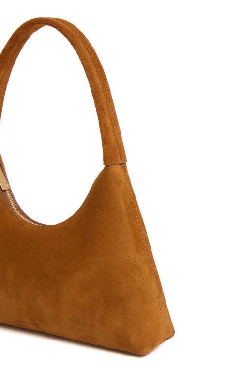 Mansur Gavriel Mini Candy Suede Shoulder Bag In Brown