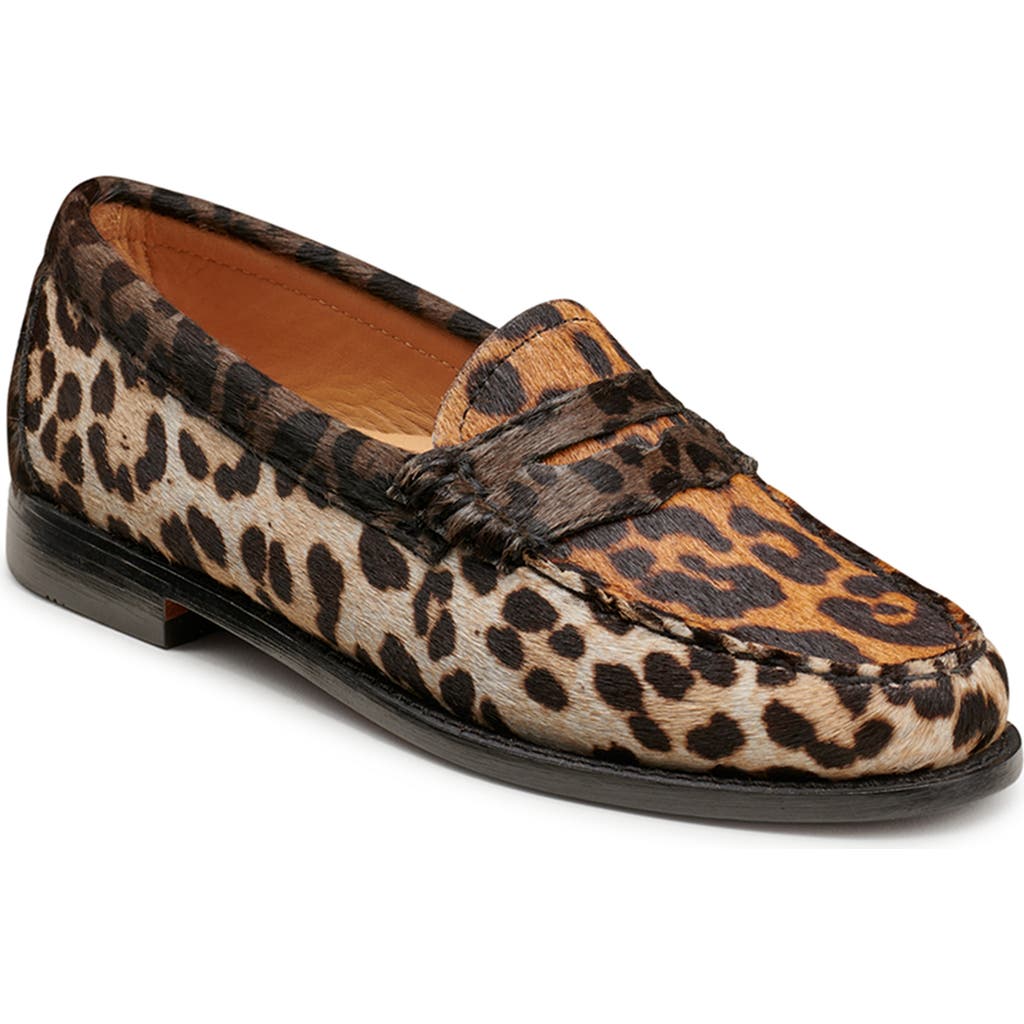 G.h.bass Whitney Genuine Calf Hair Penny Loafer In Animal Print