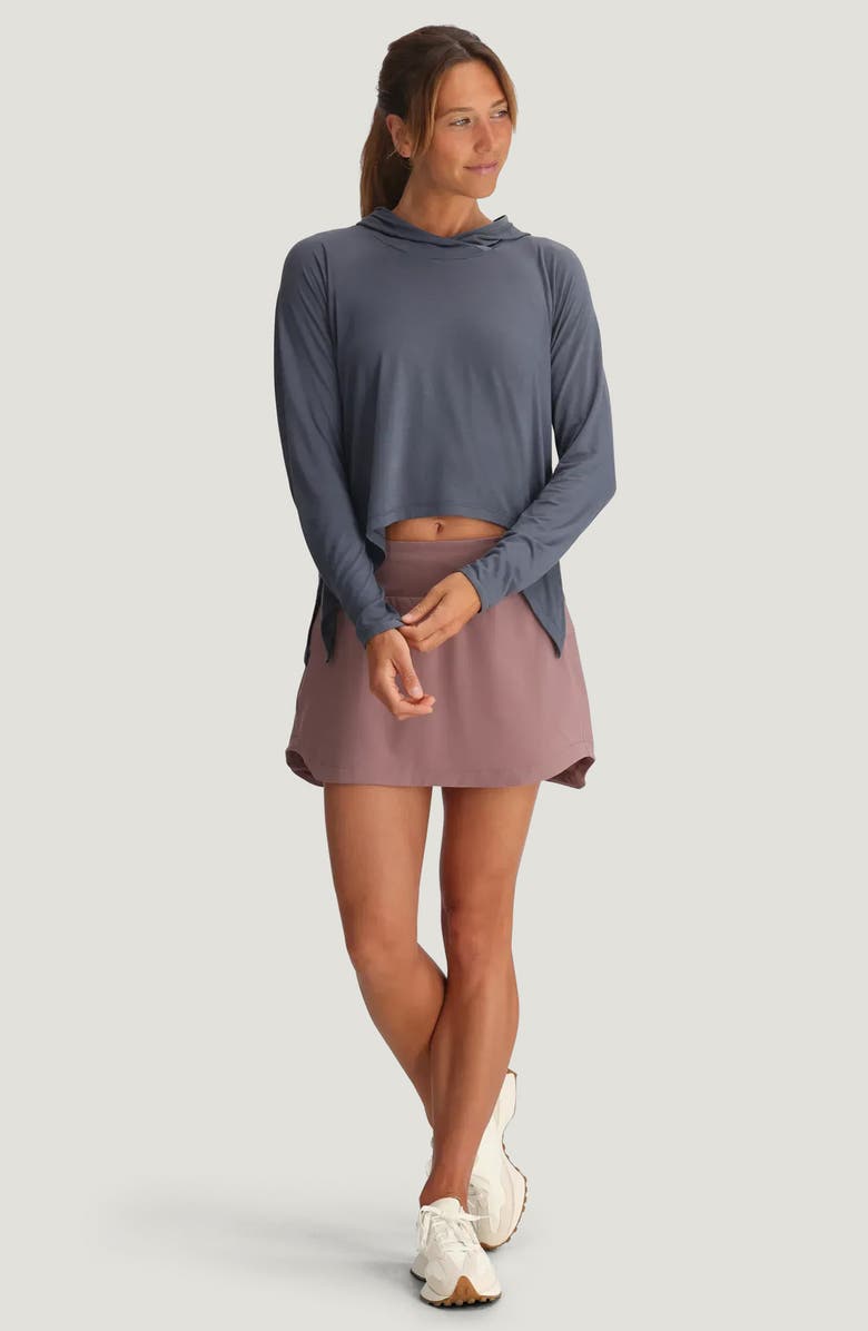 Free Fly Lightweight Crop Hoodie, Alternate, color, Storm Cloud