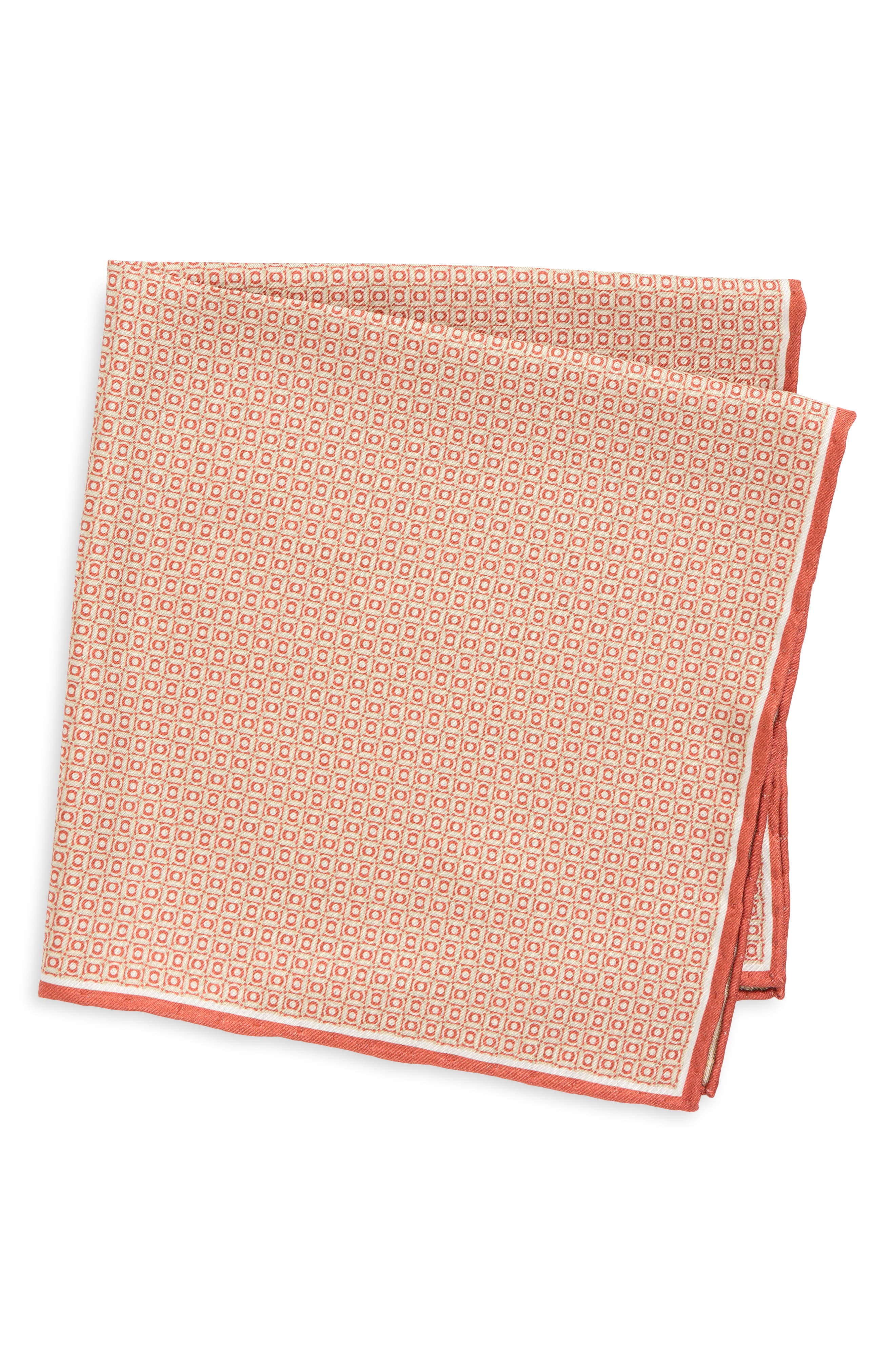 BOSS Geometric Silk Pocket Square