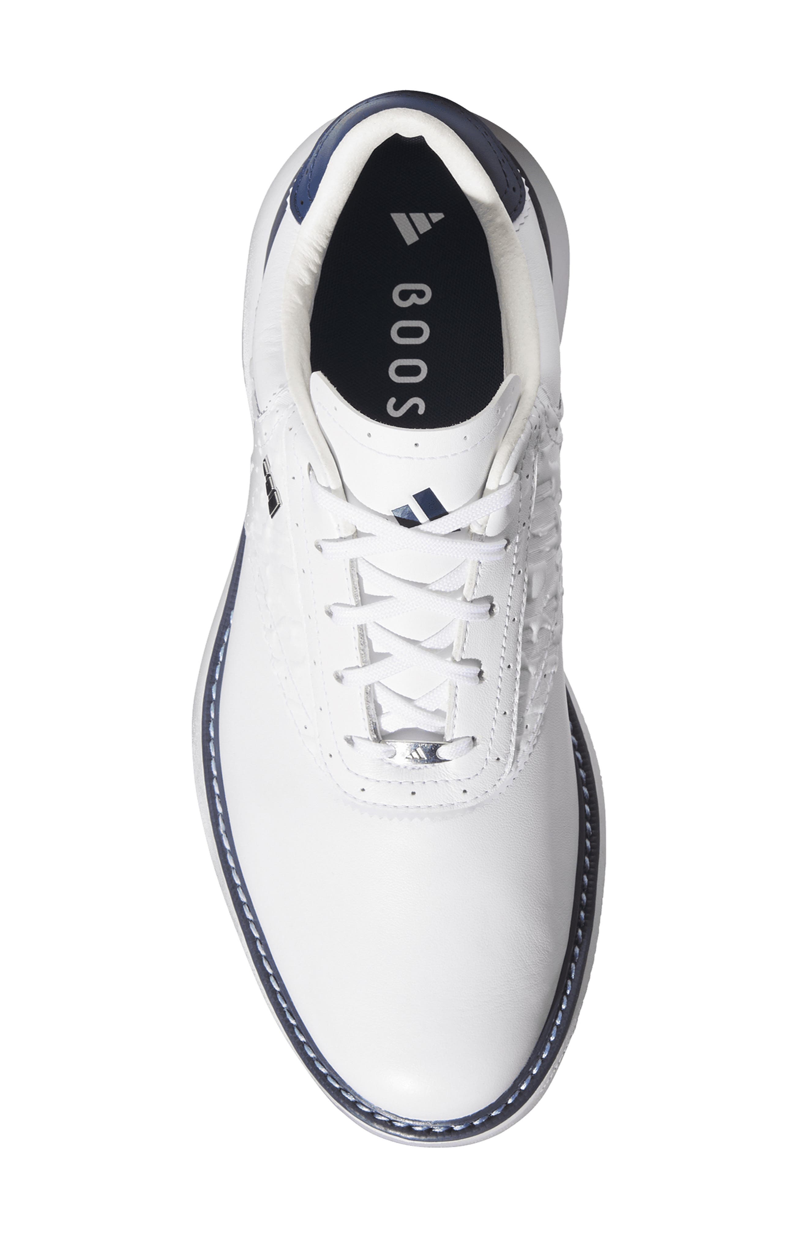 adidas MC70 Spikeless Golf Shoe, Alternate, color, White/ Collegiate Navy/ Silver