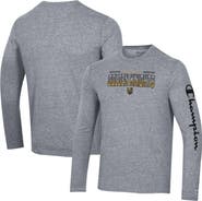 Champion Men's Champion Heather Gray Vegas Golden Knights Tri-Blend Long Sleeve T-Shirt