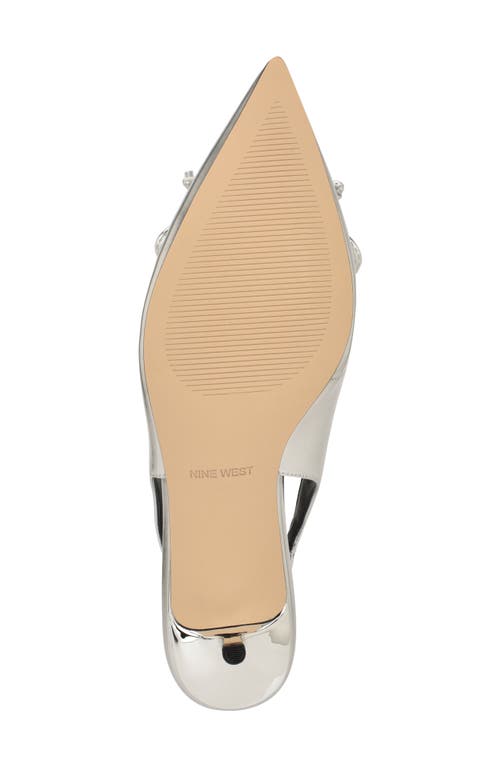Nine West Evaa Slingback Pointed Toe Kitten Heel Pump In Pink