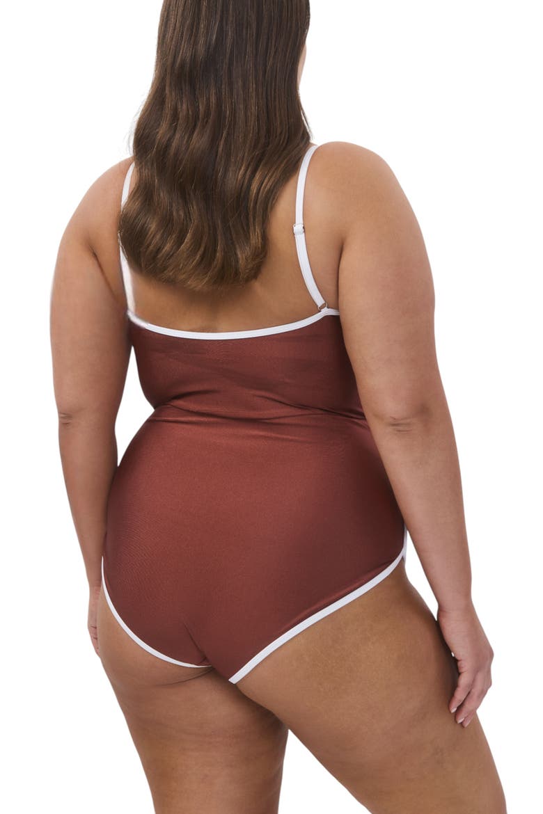 Lurex Onepiece Swimsuit, Alternate, color, Silver Black Lurex