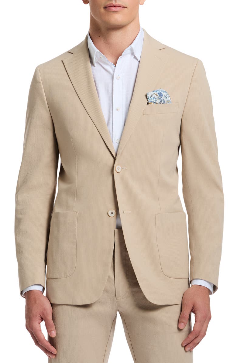 Robert Graham Marcus Stretch Button-Up Shirt, Main, color, Tan