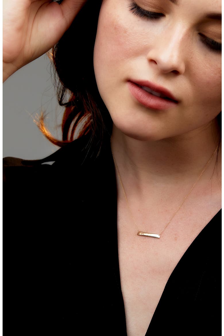 14K Gold Bar Pendant Necklace   (Nordstrom Exclusive), Alternate, color, YELLOW GOLD