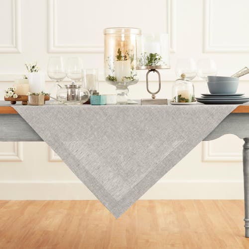Solino Home Linen Table Throw In Gray