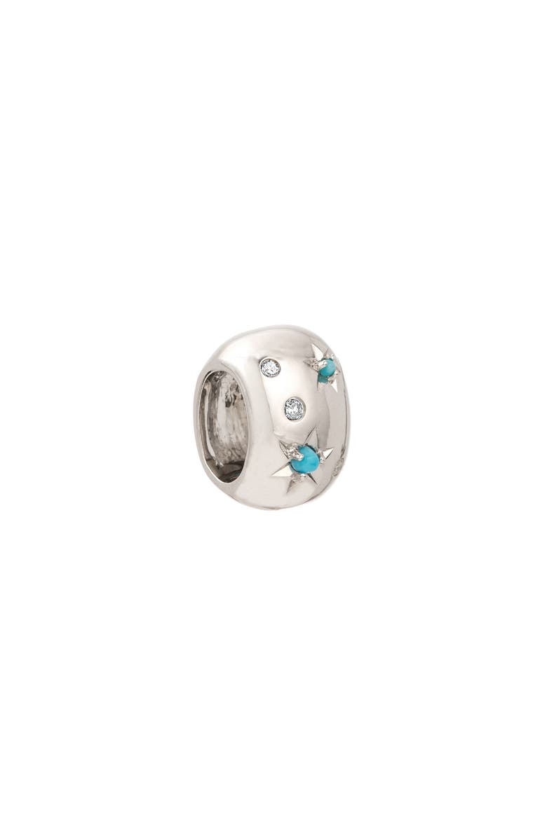 Adina Reyter Diamond & Turquoise Celestial Charm, Main, color, Sterling Silver