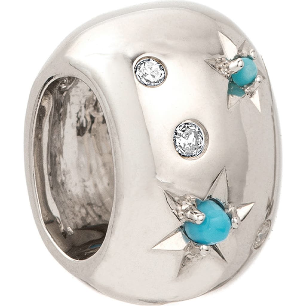 Adina Reyter Diamond & Turquoise Celestial Charm In Metallic