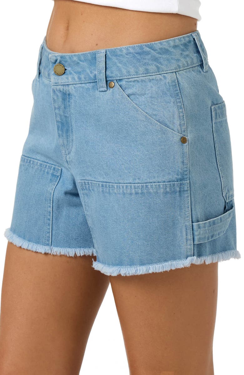 O'Neill OG Harlyn Fray Denim Shorts, Alternate, color, Indigo