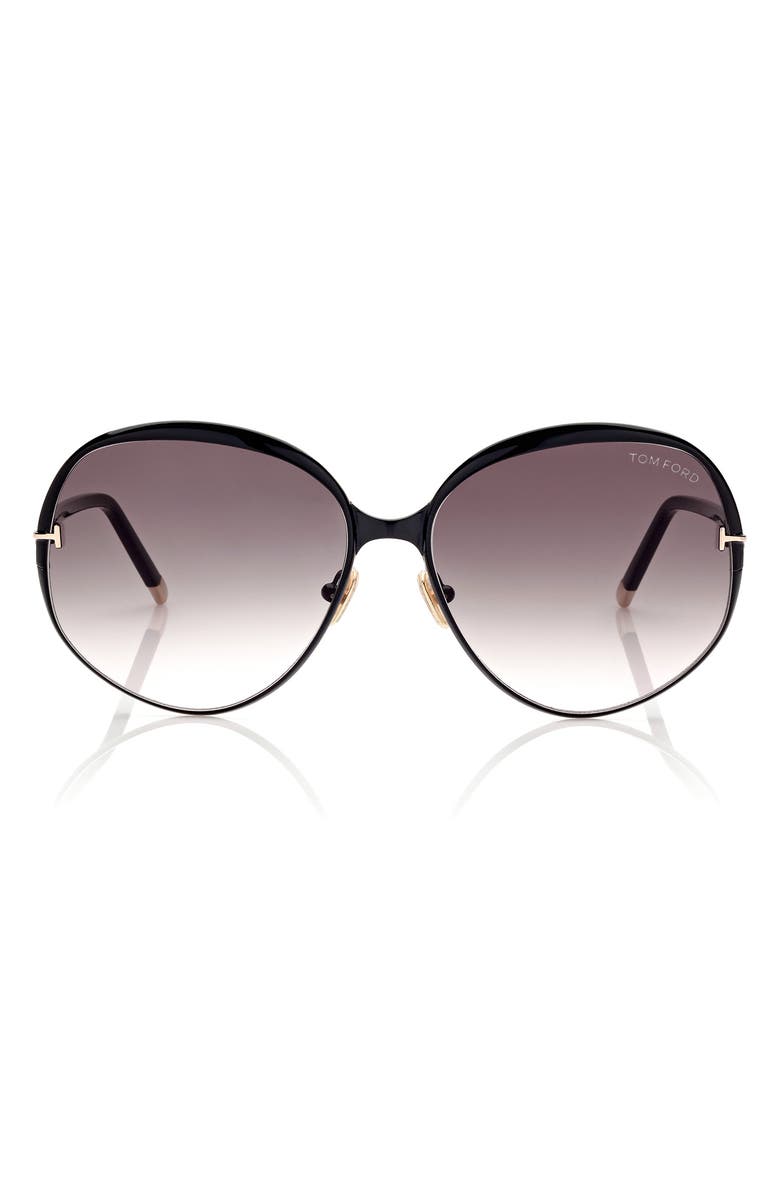 TOM FORD 50mm Polarized Round Sunglasses, Main, color,