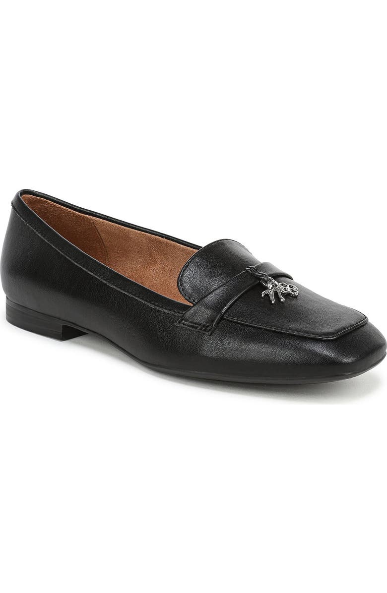 Naturalizer Brody Apron Toe Loafer, Main, color, Black