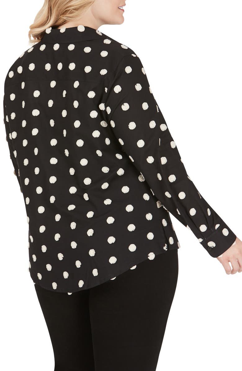 Foxcroft Rhea Clipped Circle Shirt, Alternate, color,