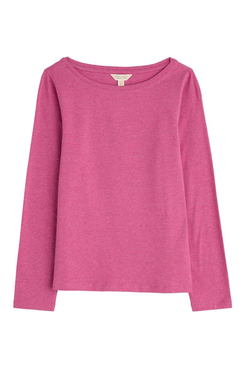 Easel Long Sleeve Stretch Organic Cotton Top, Alternate, color, MELANGE ROSA