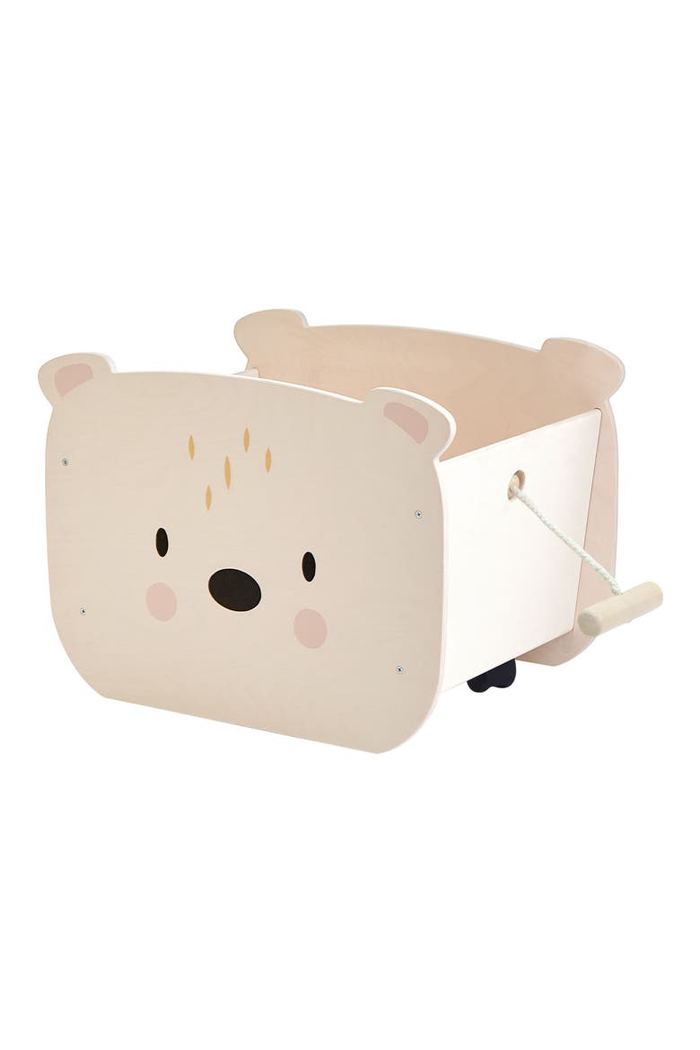 Pull Along Bear Cart, Main, color, MULTI