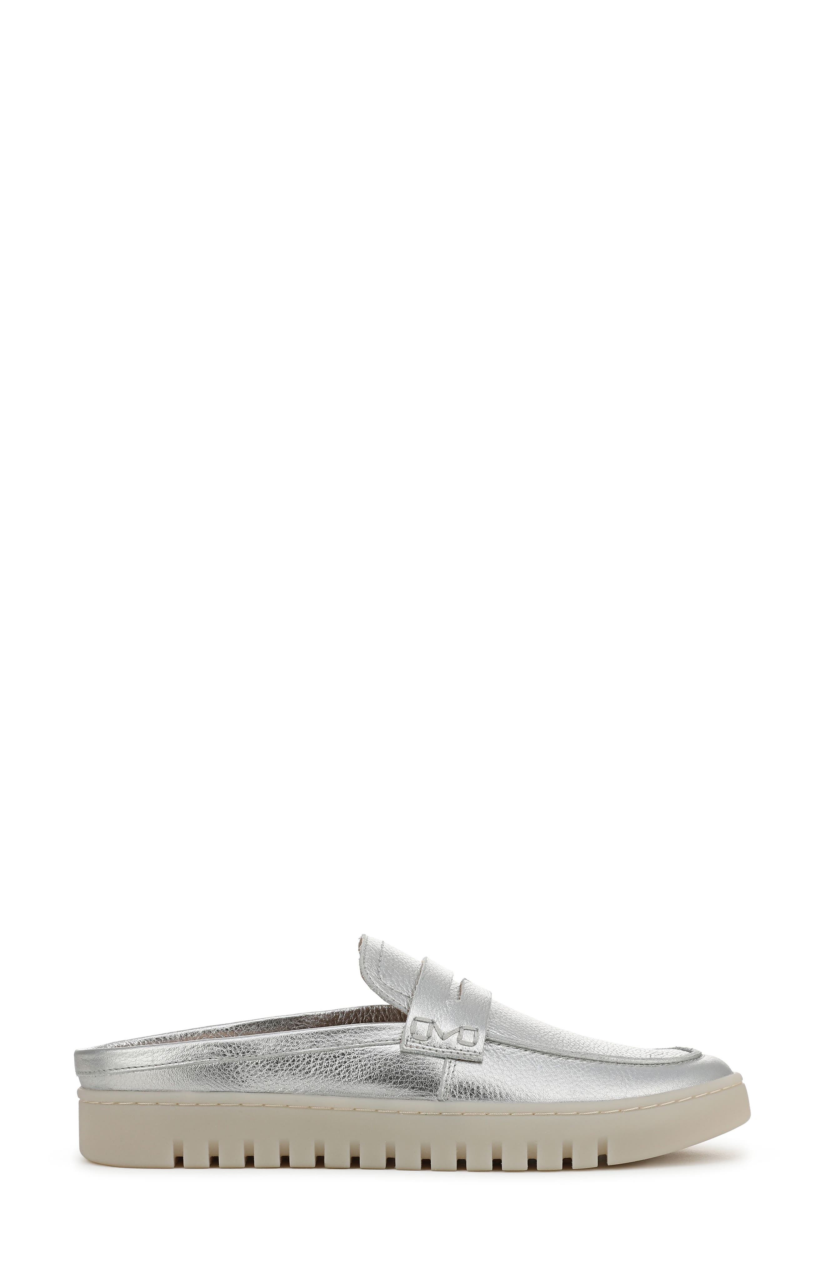 Vionic Uptown Penny Loafer Mule, Alternate, color, Silver