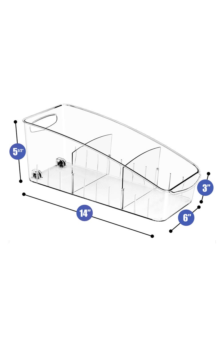 SORBUS Small 2-Pack Fridge Storage Bins on Wheels, Alternate, color, 