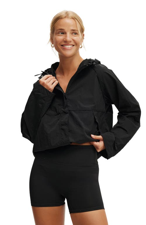 Shop Cotton On Body Active Ace Zip Thru Anorak In Black