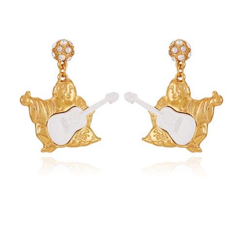 True Religion Guitar Buddha Drop Earring In Gold