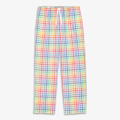 Adult Plaid PJ Pant In Rainbow Plaid (Unisex Fit)