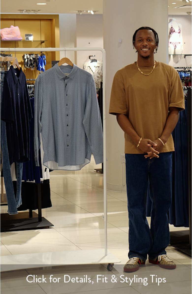 Jules OoohCotton<sup>®</sup> Geo Print Button-Up Shirt, sales video thumbnail