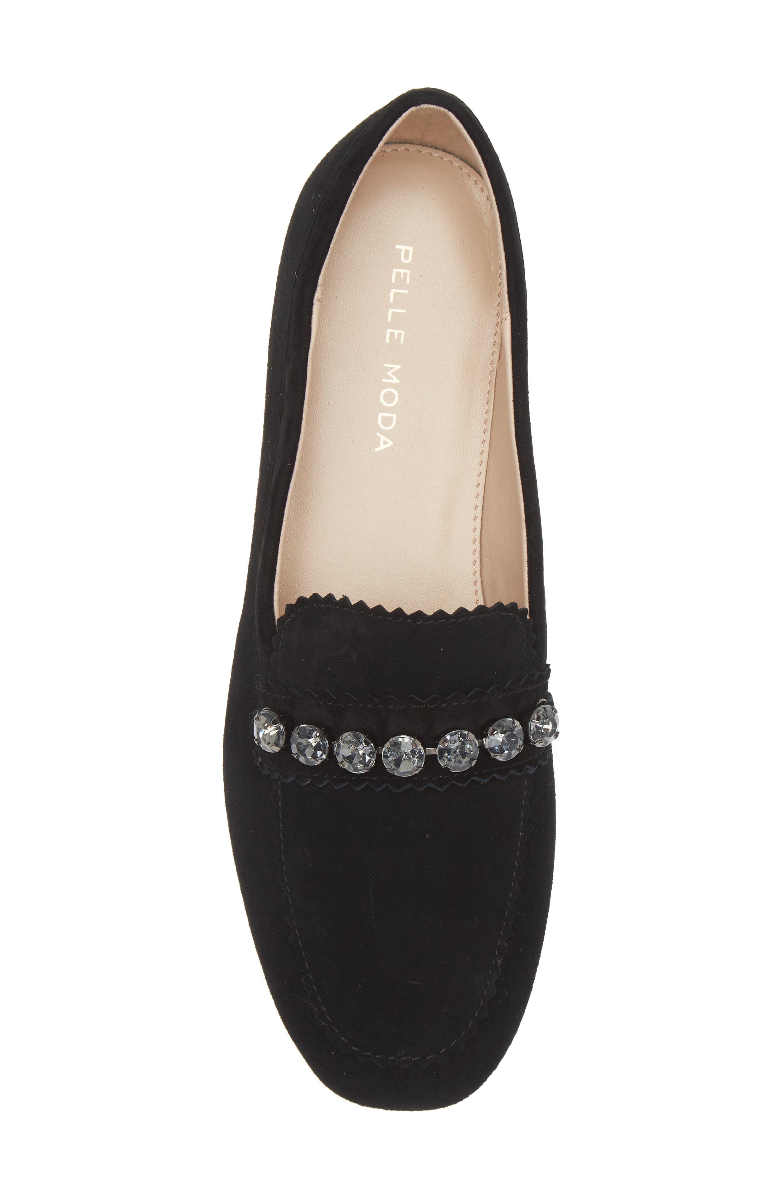 Pelle Moda Herron Crystal Embellished Loafer, Alternate, color, 