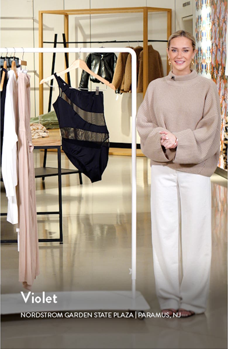 Snake Mesh One-Shoulder Swimsuit, sales video thumbnail