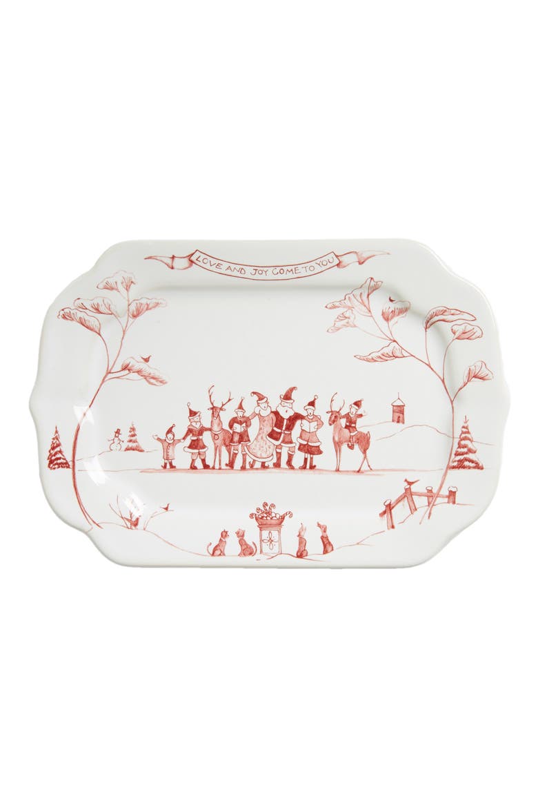Country Estate Winter Frolic Ruby Gift Tray, Main, color, LOVE AND JOY