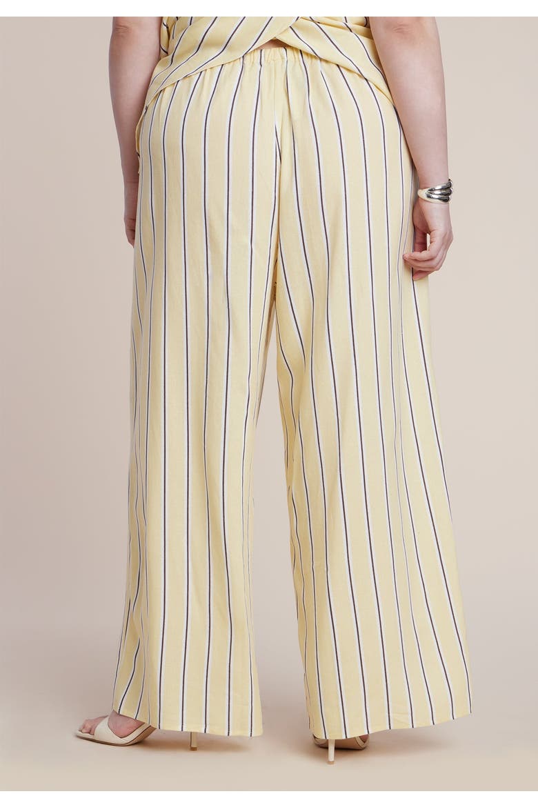 Drawstring Wide Leg Linen Pant, Alternate, color, SUNLIGHT STRIPE