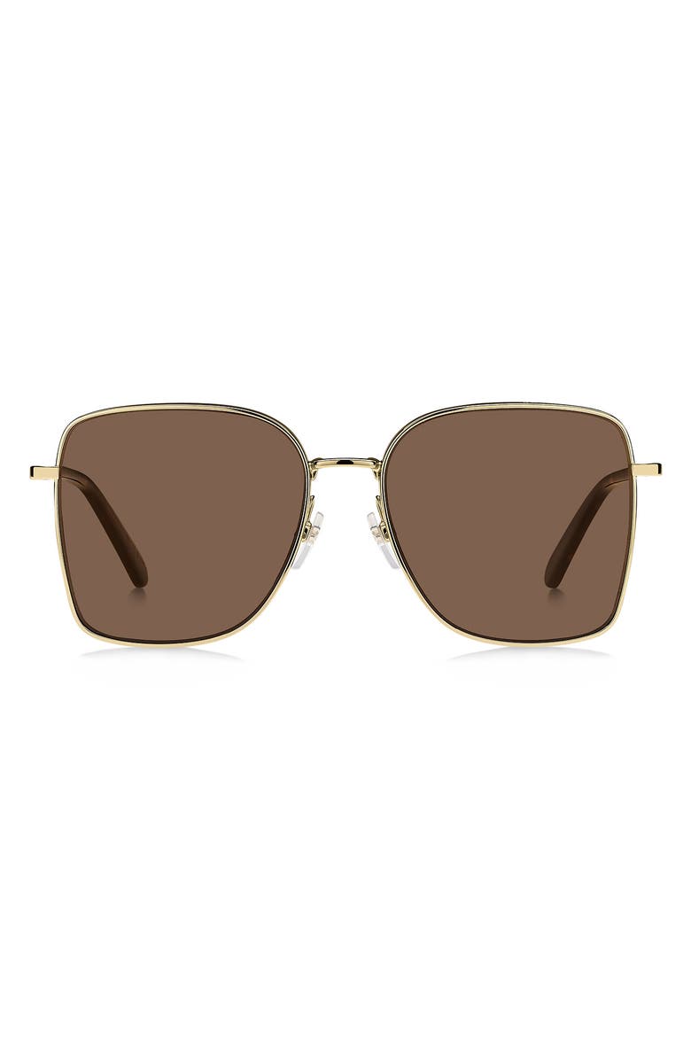 Marc Jacobs 58mm Square Sunglasses, Main, color, Gold Brown