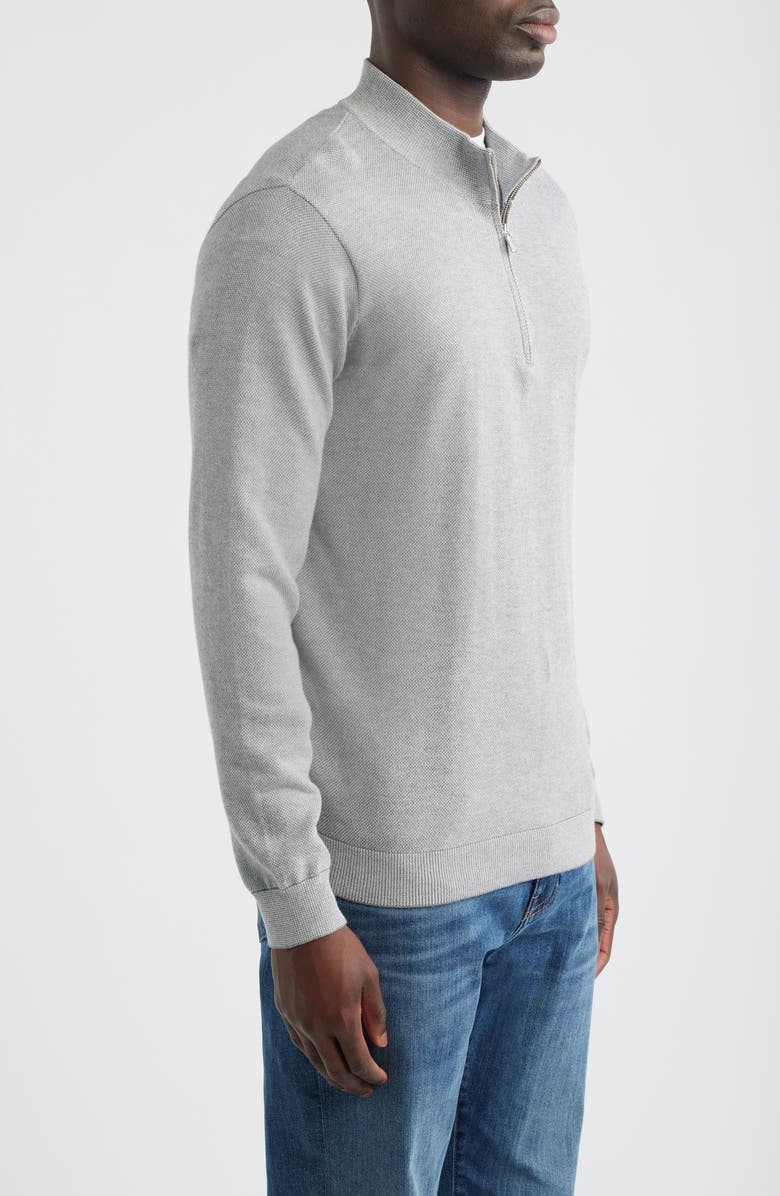Peter Millar Coolspun Lite Quarter Zip Sweater, Alternate, color, Gale Grey