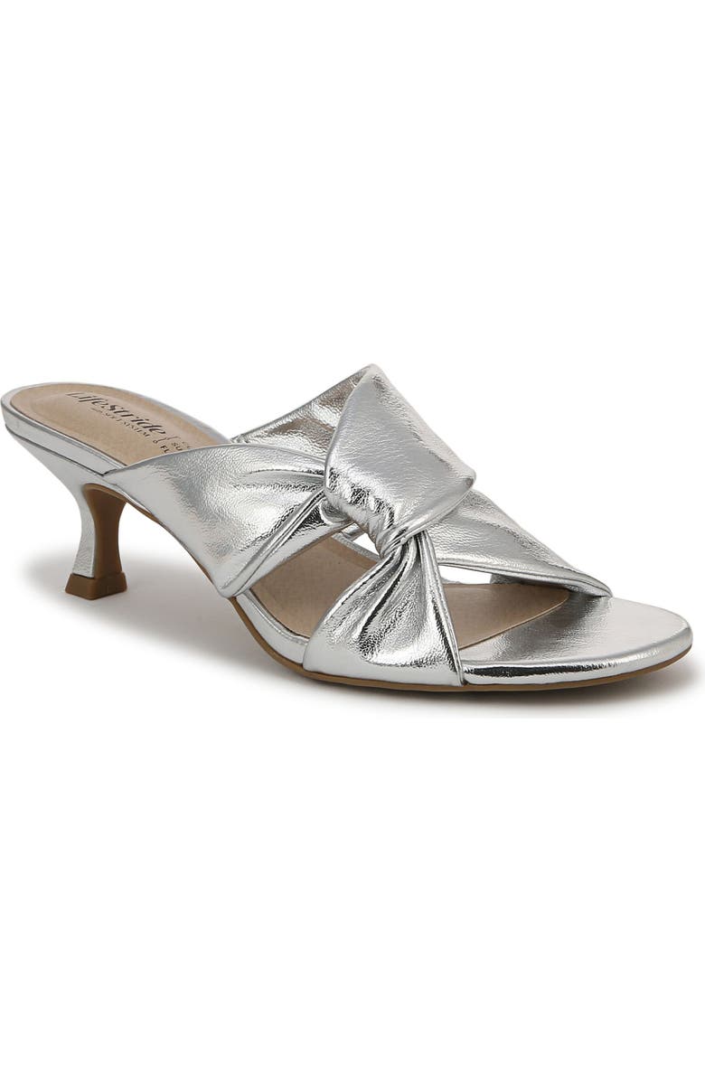 LifeStride Nori Sandal - Wide Width Available, Main, color, Silver