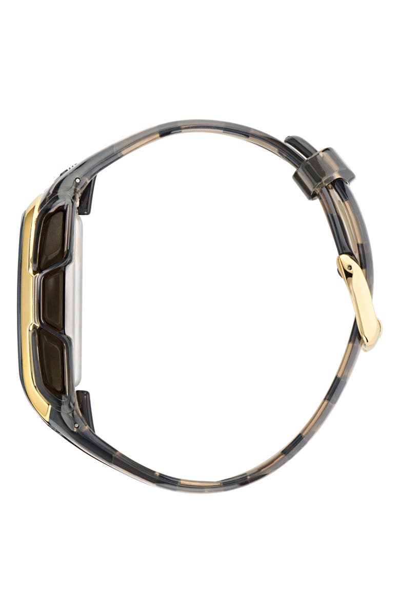 adidas AO Fashion Chronograph Silicone Strap Watch, 45mm, Alternate, color, Black