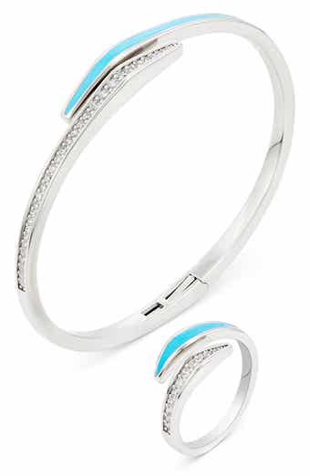 Enamel & Cubic Zirconia Bangle & Ring Set
