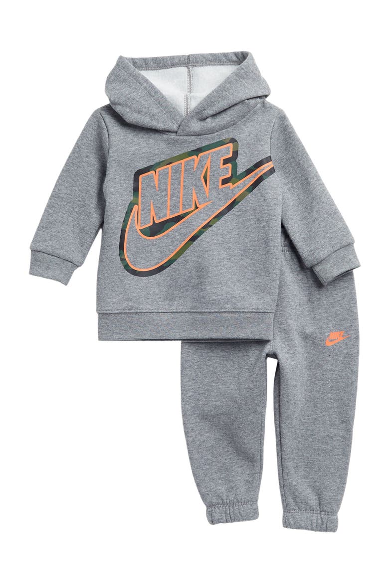 Futura Camo Fleece Hoodie & Joggers Set, Main, color, CARBON HEATHER