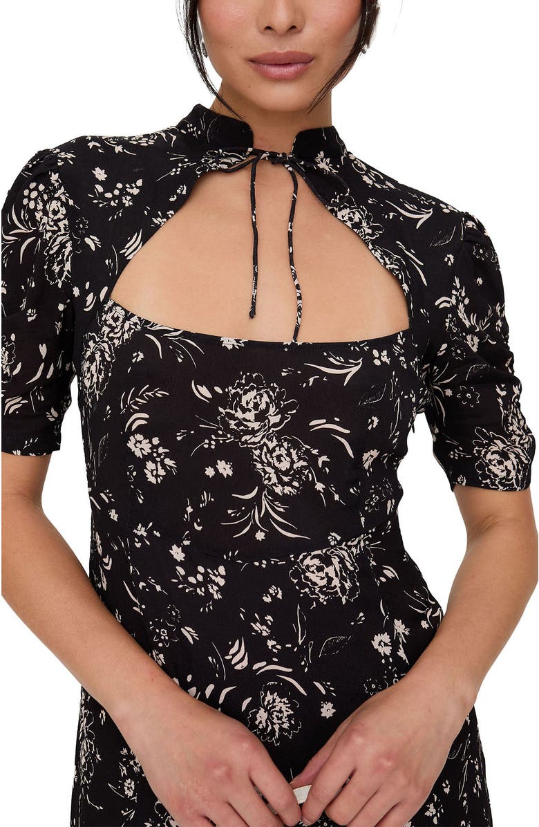 Lily and Lionel London Primrose Garden Print Maxi Dress, Alternate, color, Black