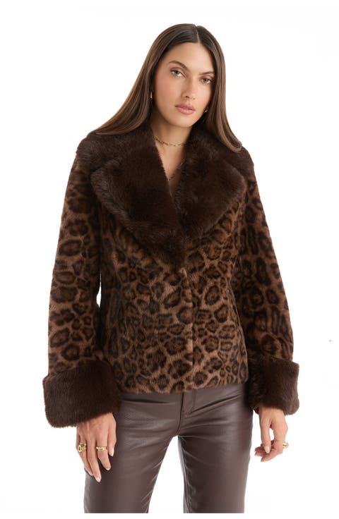 Sydney Faux Fur Trim Coat