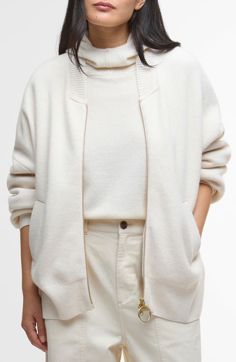 Milda Cotton & Wool Bomber Cardigan