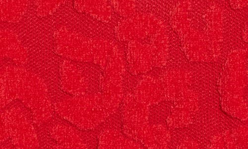 Dkny Cheetah Chenille Sweater In Red