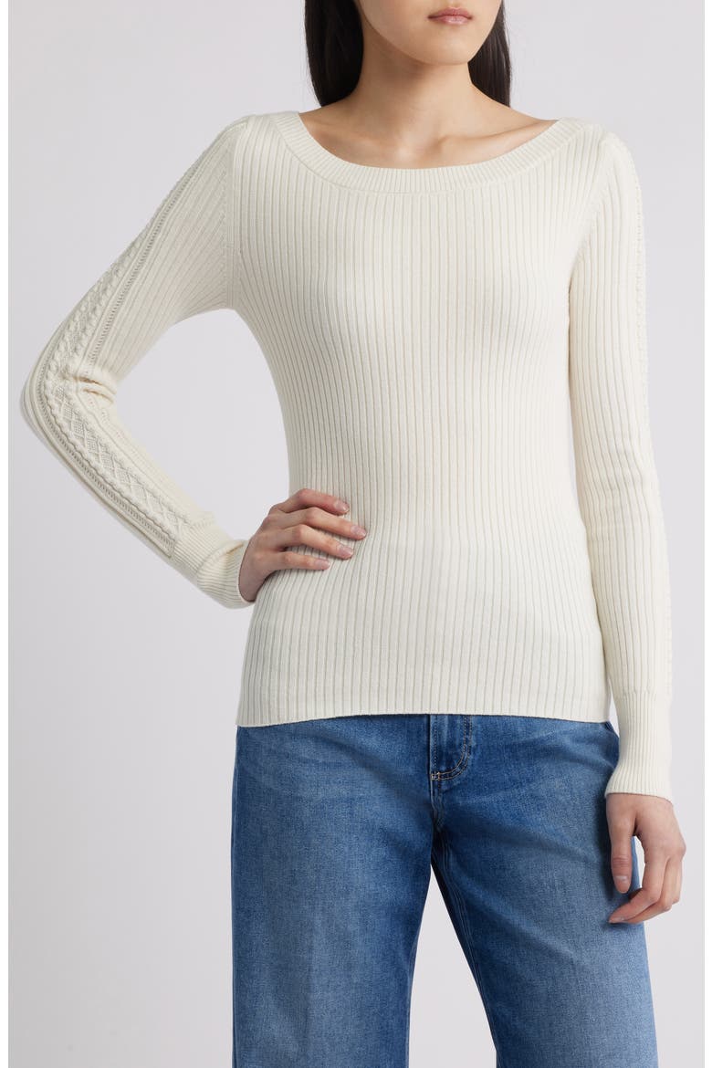 Rhyse Rib Sweater, Main, color, IVORY