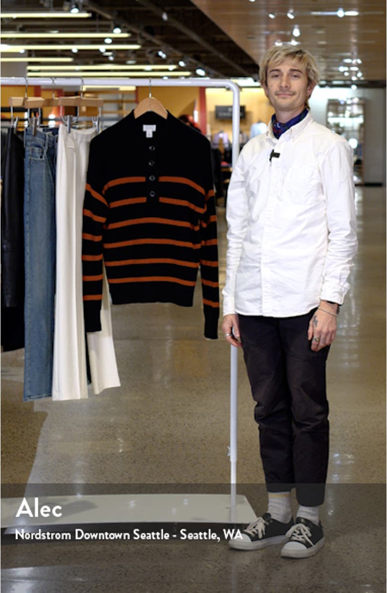 Half Button Pima Cotton Blend Sweater, sales video thumbnail