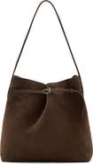 MANGO Suede Buckle Bucket Bag