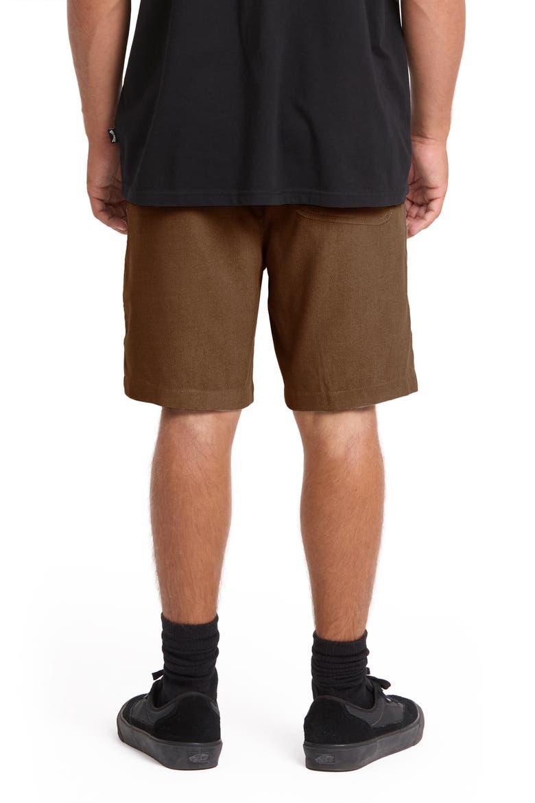 De la Cruz Water Repellent Corduroy Shorts, Alternate, color, SEPIA