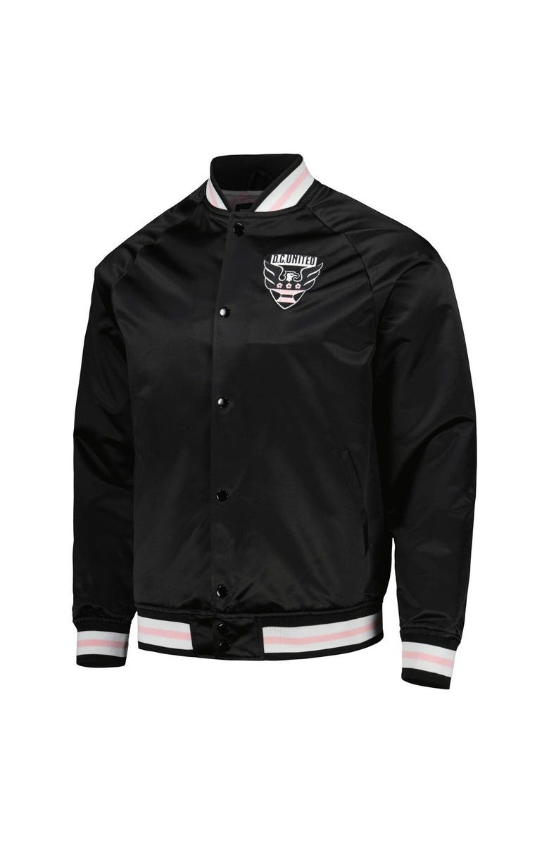 Mitchell & Ness Men's Mitchell & Ness Black D.C. United Cherry Blossom Satin Full-Snap Jacket, Alternate, color, 