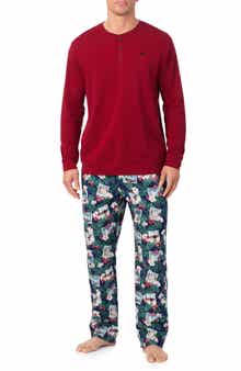 Tommy Bahama Long Sleeve Cotton & Modal Henley Pajama Top