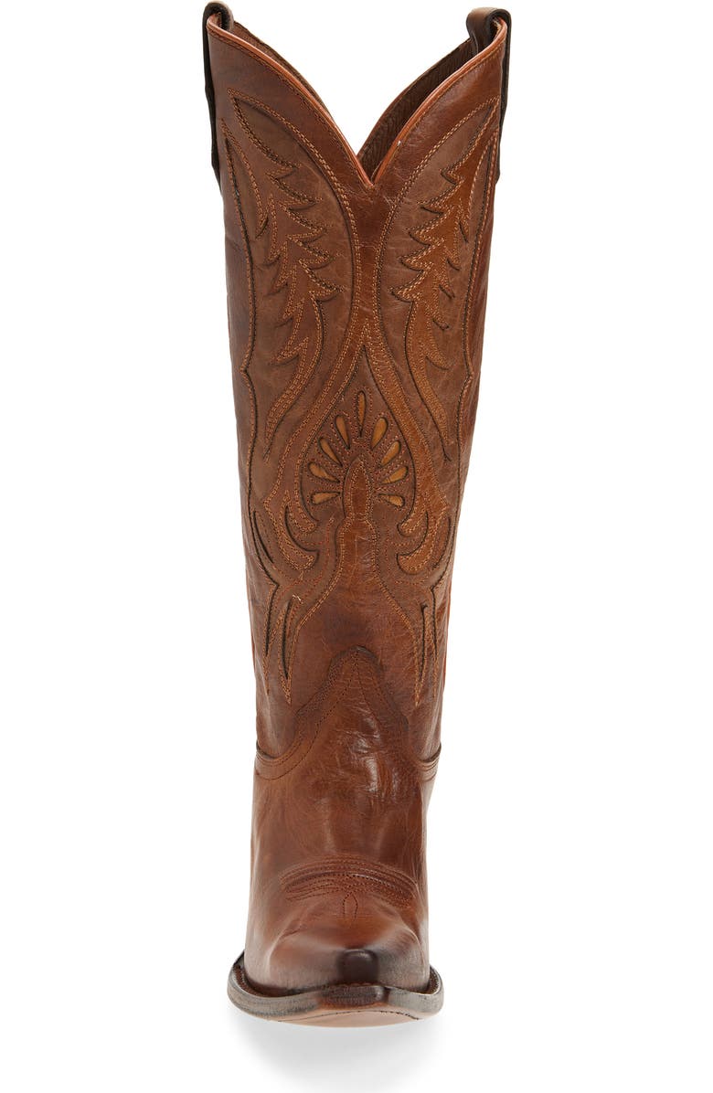 CIRCLE G Embroidered Knee High Western Boot, Alternate, color, Bronze