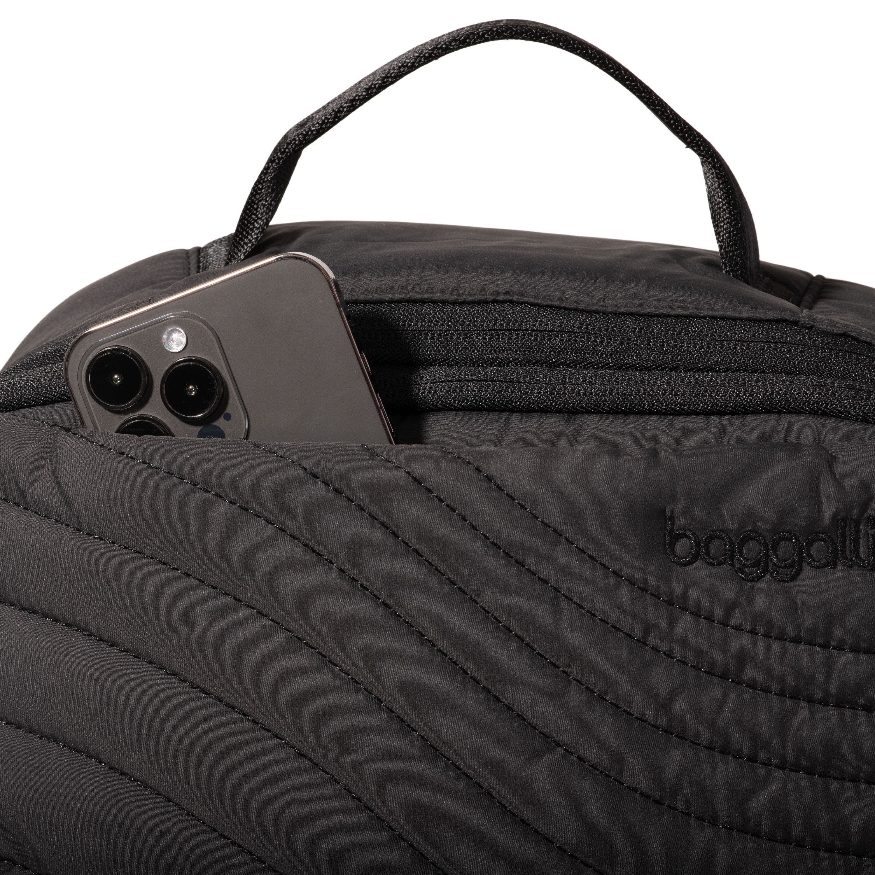 BAGGALLINI Set Wave Backpack, Alternate, color, Black Wave Puff