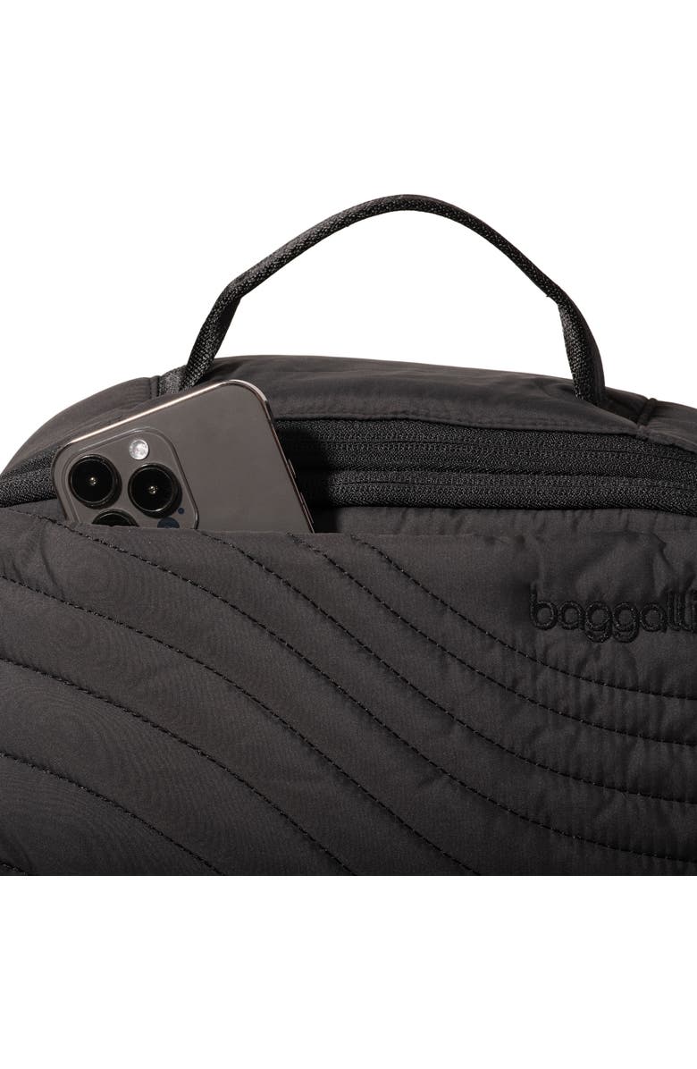 BAGGALLINI Set Wave Backpack, Alternate, color, Black Wave Puff