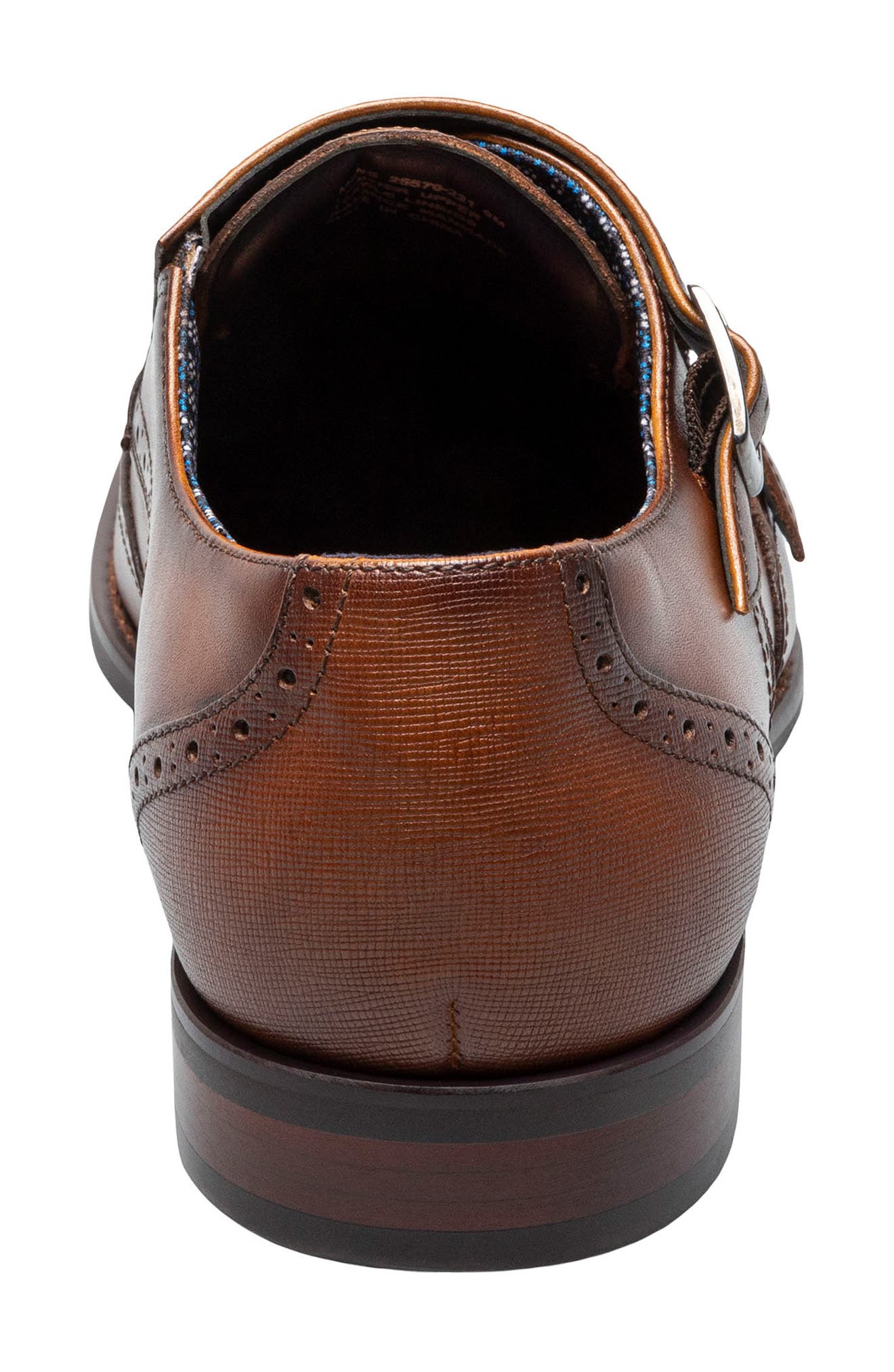 Stacy Adams Karson Wingtip Double Monk Strap Shoe, Alternate, color, Cognac