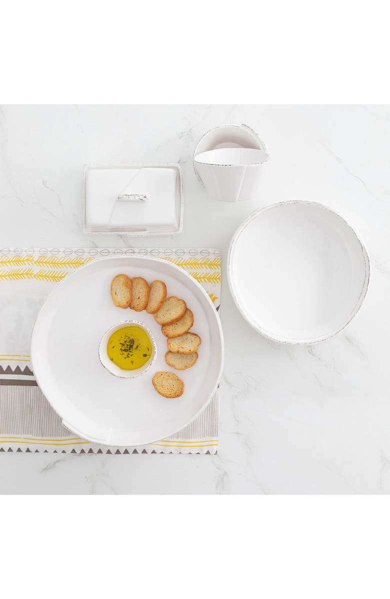 VIETRI Lastra Chip & Dip Dish, Alternate, color, White